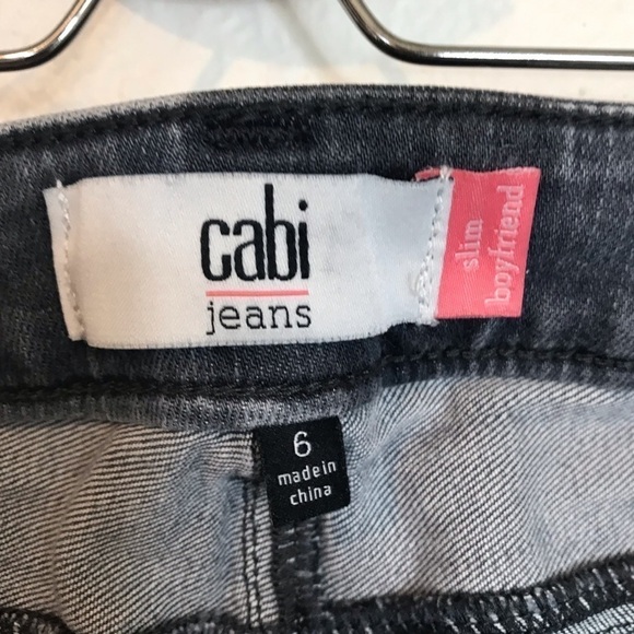 CAbi Grey slim boyfriend jeans size 6 - Picture 7 of 7